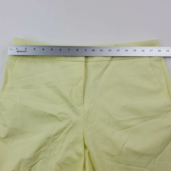 Ann Taylor Loft Womens Dress Pants Trousers SZ 14 Solid Yellow Wide Leg Crop NWT - Picture 9 of 11